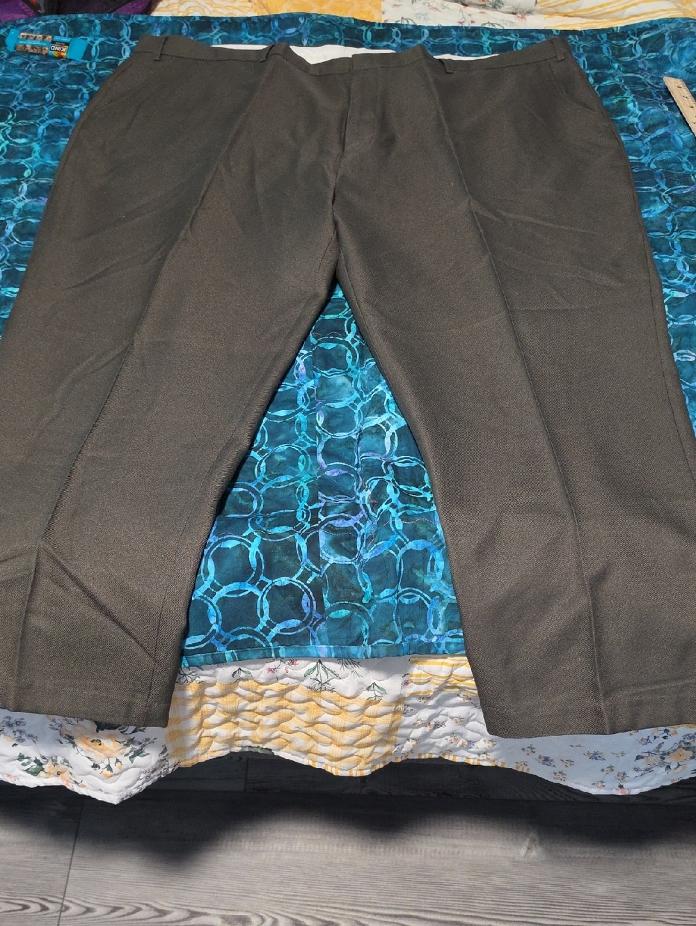 Men's Dress Pants in Dark Brown - Classic Tailored Fit Size 52
